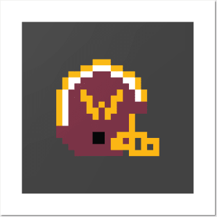 8 Bit Washington Commanders Helmet Posters and Art